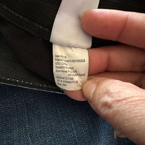 Kim Rogers Women’s 16W‎ Curvy Fit Pull-On Jeggings Blue Stretch Denim Slim Leg - Picture 5 of 7